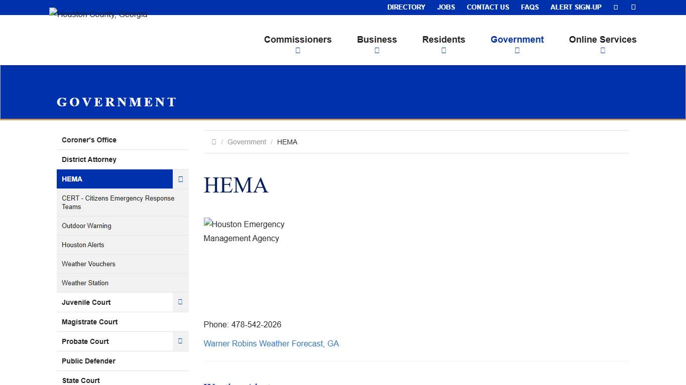 HEMA - Houston County